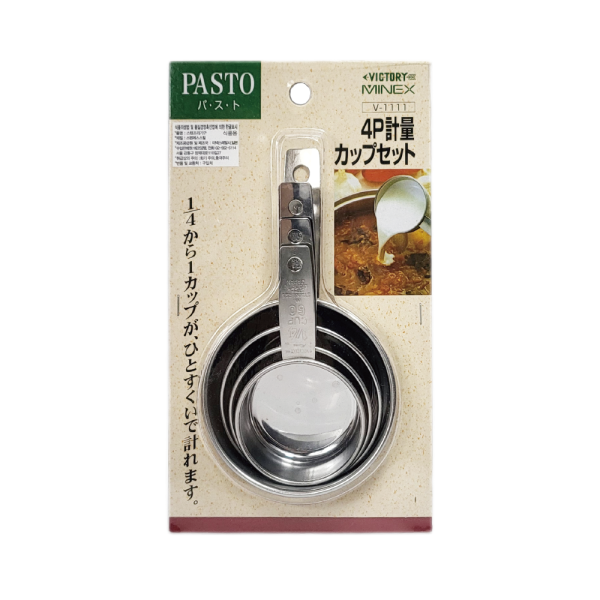 일본산 파스토 스텐 계량컵4p